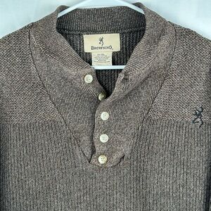 Vintage Browning V Neck Knit Sweater Pullover Women’s Size XL